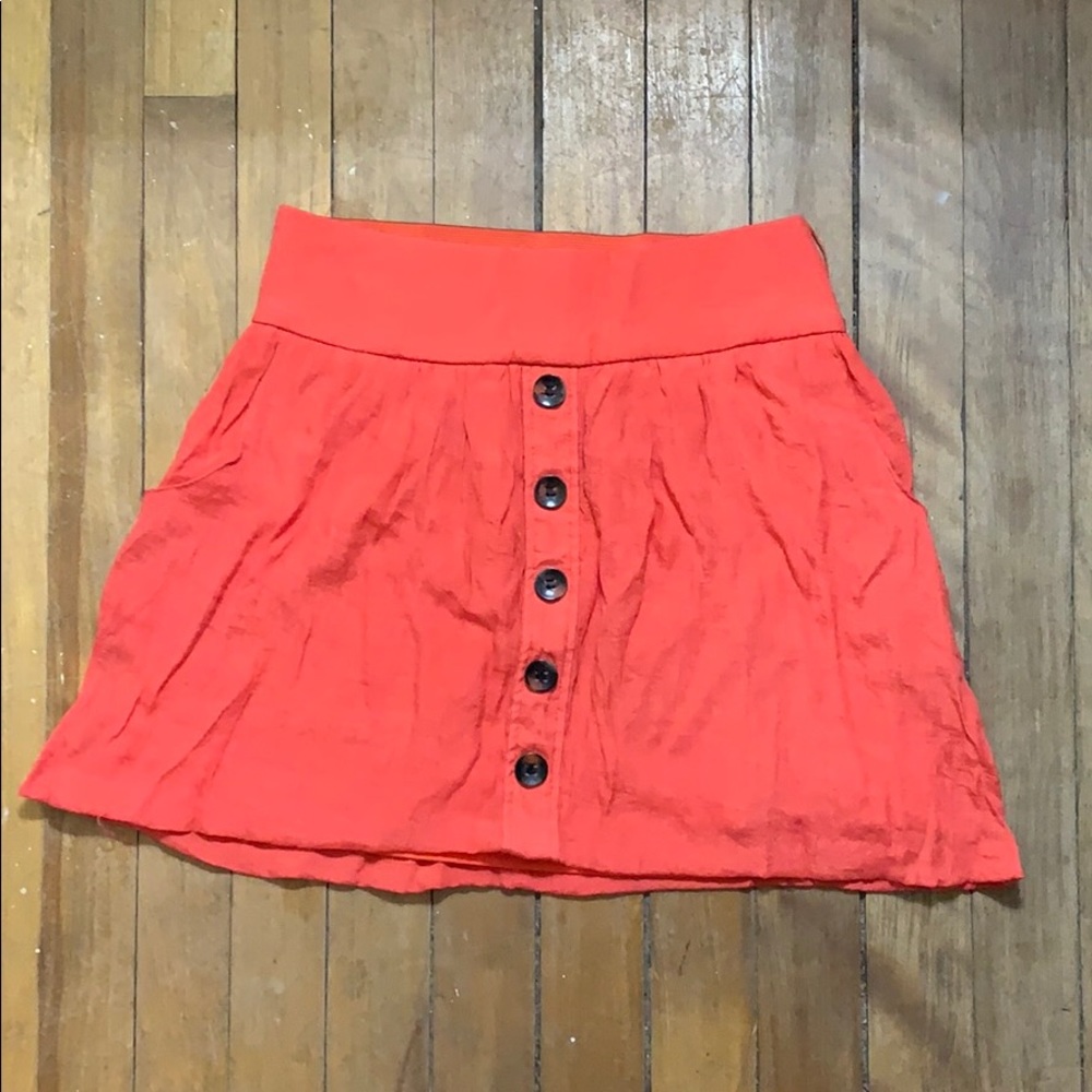 Button down mini skirt